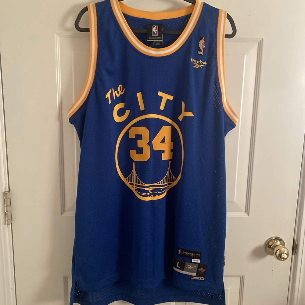 RARE Vintage Reebok '66-'67 Mike Dunleavy Golden State Warriors The City Jersey